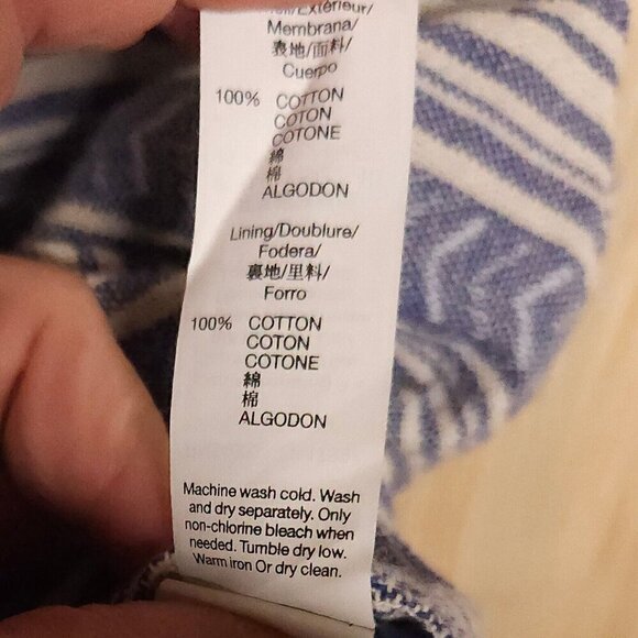 Gap Blue White Cotton Striped Southwestern Boho Skirt 6 - Picture 5 of 5